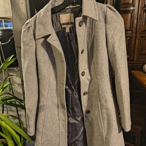 Banana Republic Light Gray Wool Coat